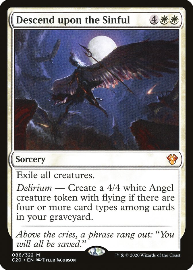 Descend upon the Sinful [Commander 2020] | Pegasus Games WI