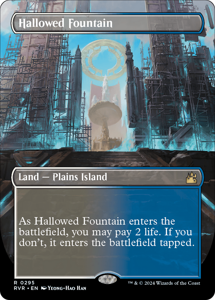 Hallowed Fountain (Borderless) [Ravnica Remastered] | Pegasus Games WI
