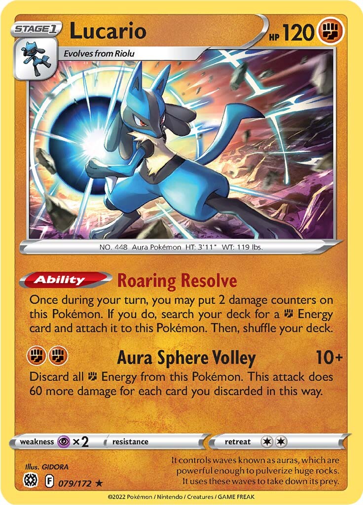 Lucario (079/172) (Theme Deck Exclusive) [Sword & Shield: Brilliant Stars] | Pegasus Games WI