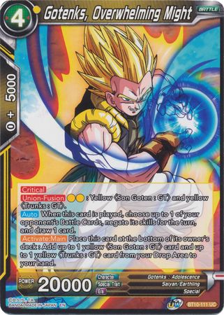 Gotenks, Overwhelming Might (BT10-111) [Rise of the Unison Warrior 2nd Edition] | Pegasus Games WI