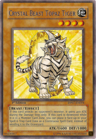 Crystal Beast Topaz Tiger [DP07-EN004] Rare | Pegasus Games WI