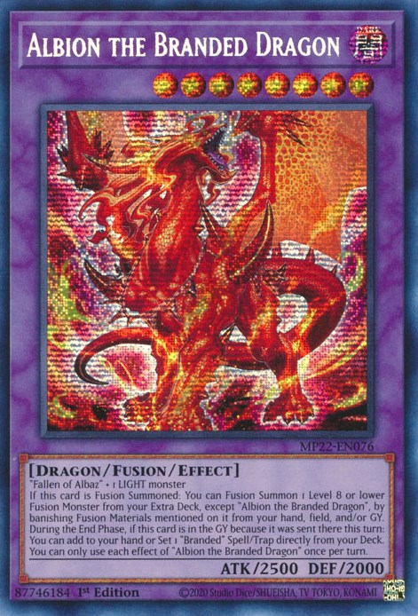 Albion the Branded Dragon [MP22-EN076] Prismatic Secret Rare | Pegasus Games WI