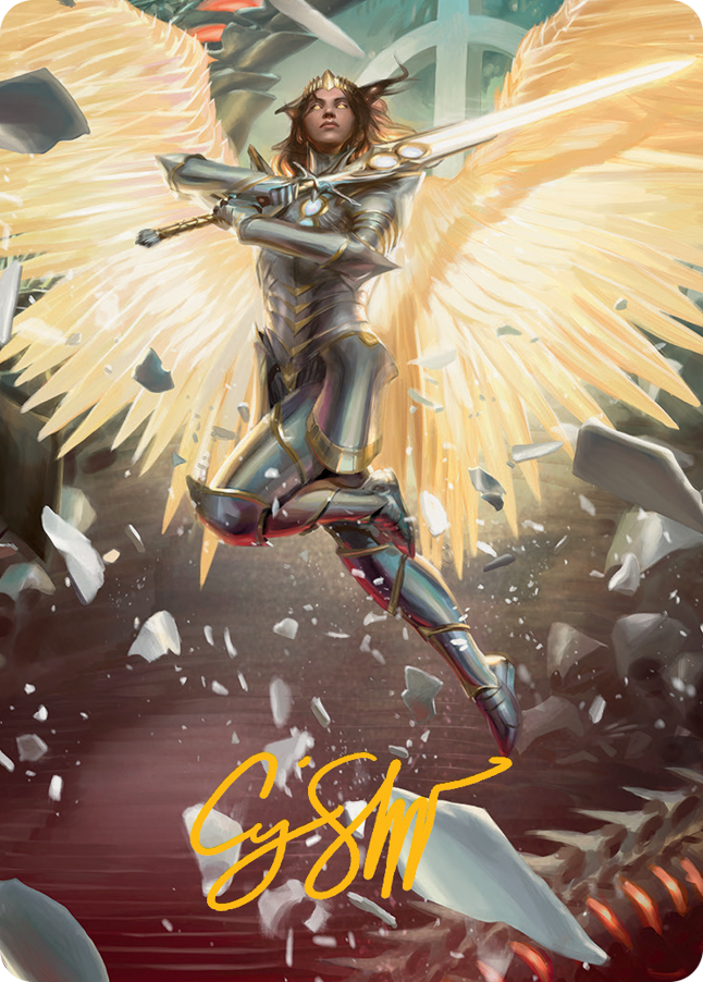 Archangel Elspeth Art Card (Gold-Stamped Signature) [March of the Machine Art Series] | Pegasus Games WI