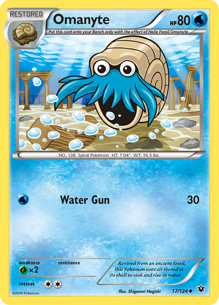 Omanyte (17/124) [XY: Fates Collide] | Pegasus Games WI