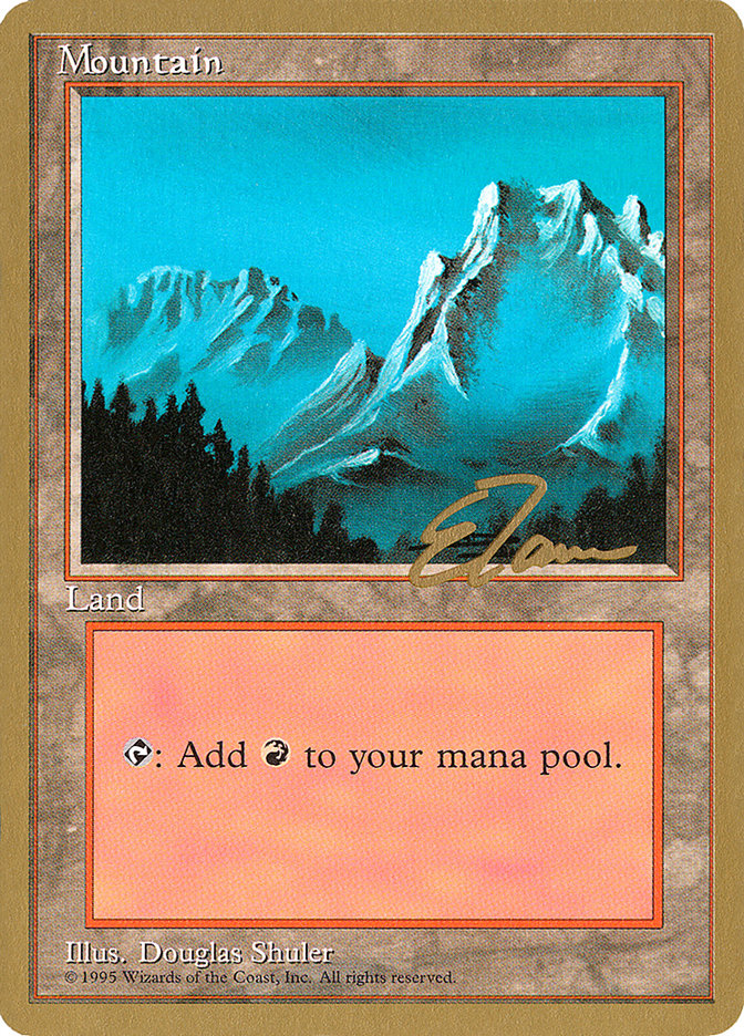 Mountain (et374) (Eric Tam) [Pro Tour Collector Set] | Pegasus Games WI