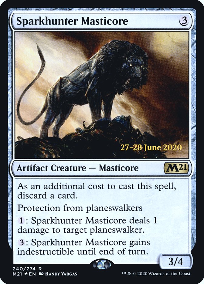 Sparkhunter Masticore [Core Set 2021 Prerelease Promos] | Pegasus Games WI