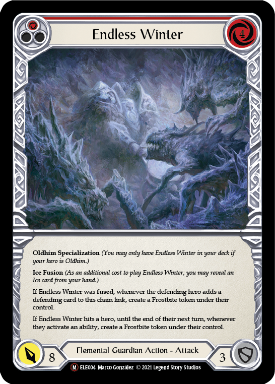 Endless Winter [U-ELE004] Unlimited Rainbow Foil | Pegasus Games WI