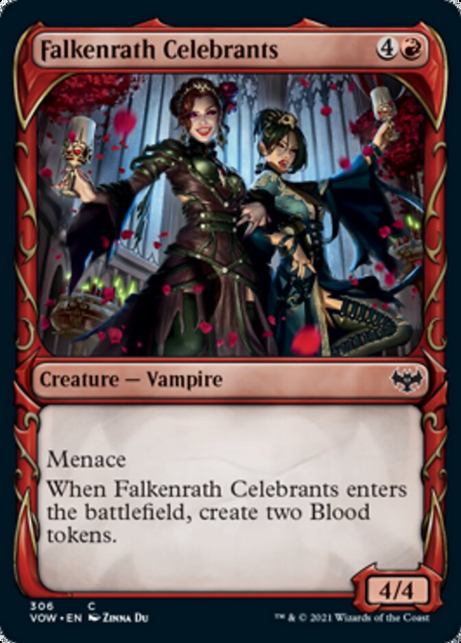 Falkenrath Celebrants (Showcase Fang Frame) [Innistrad: Crimson Vow] | Pegasus Games WI