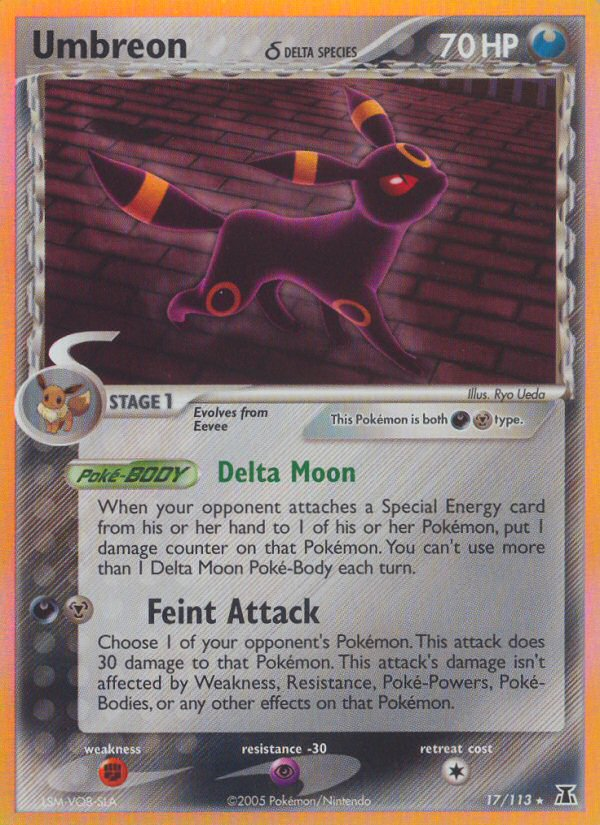 Umbreon (17/113) (Delta Species) [EX: Delta Species] | Pegasus Games WI