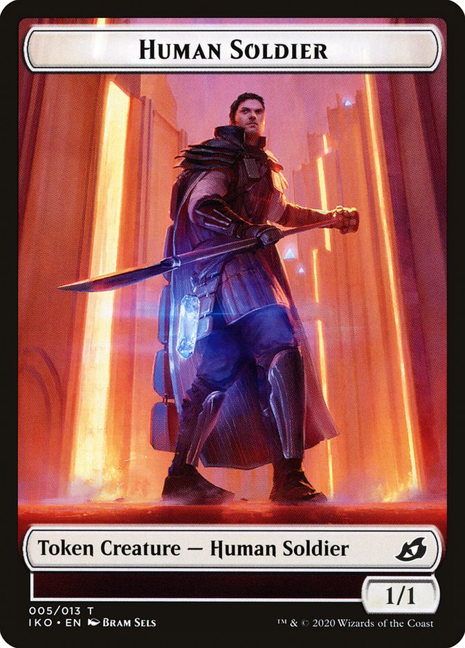 Human Soldier Token (005/013) [Ikoria: Lair of Behemoths Tokens] | Pegasus Games WI