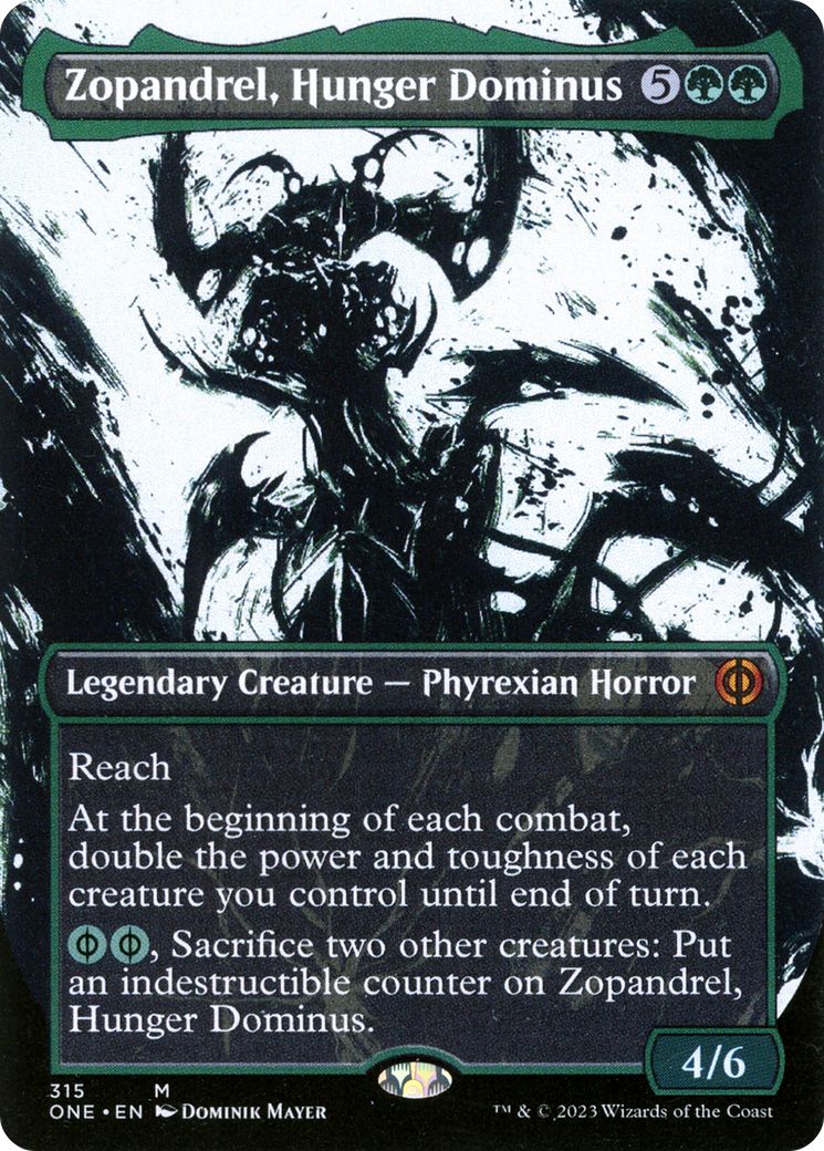 Zopandrel, Hunger Dominus (Borderless Ichor) [Phyrexia: All Will Be One] | Pegasus Games WI