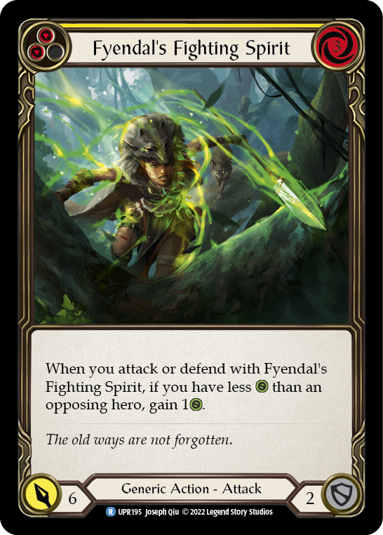 Fyendal's Fighting Spirit (Yellow) [UPR195] (Uprising)  Rainbow Foil | Pegasus Games WI