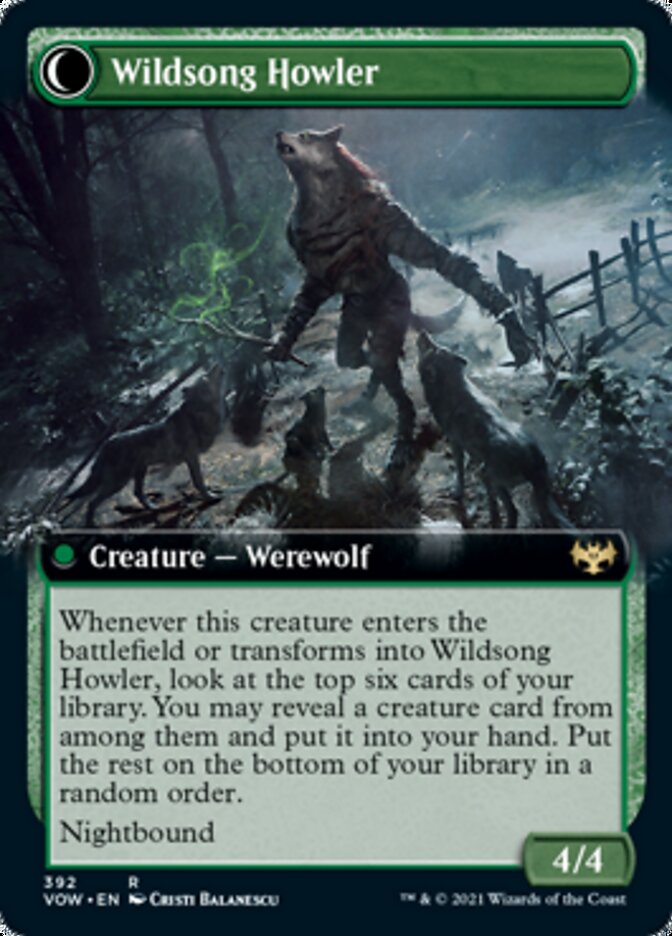 Howlpack Piper // Wildsong Howler (Extended Art) [Innistrad: Crimson Vow] | Pegasus Games WI