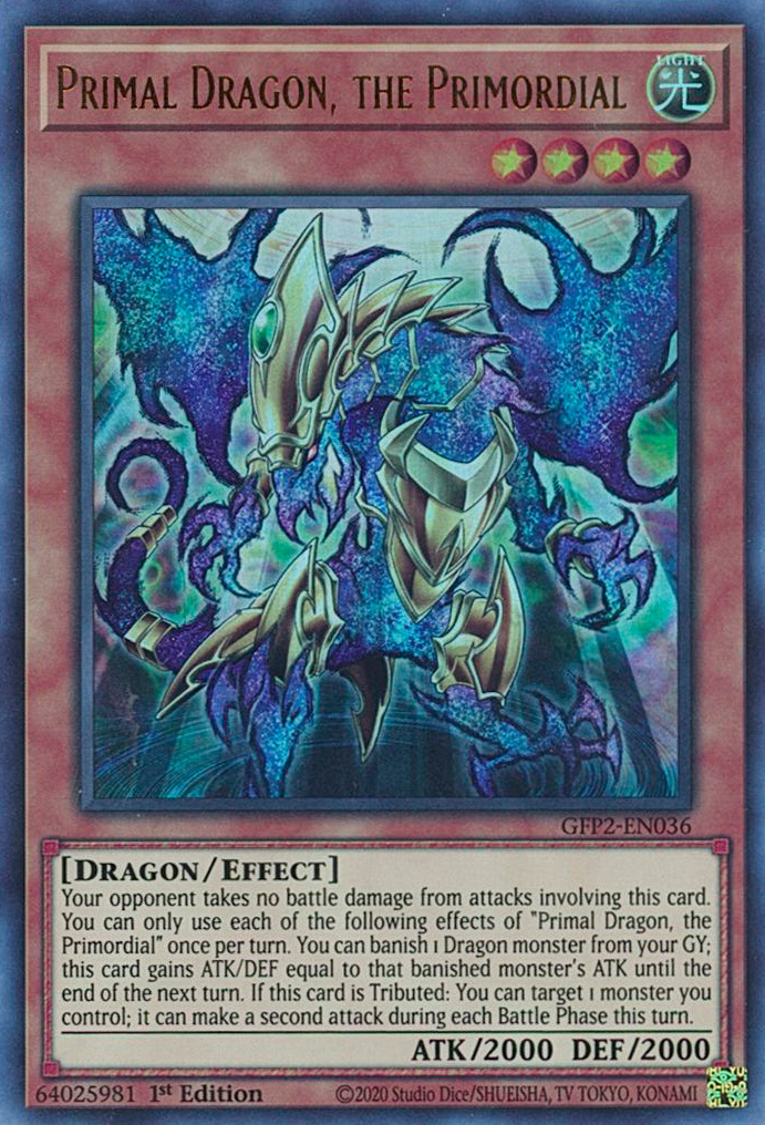 Primal Dragon, the Primordial [GFP2-EN036] Ultra Rare | Pegasus Games WI