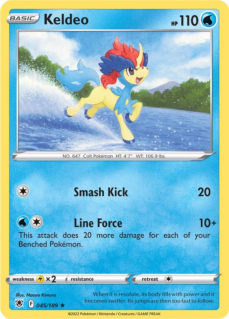 Keldeo (045/189) (Theme Deck Exclusive) [Sword & Shield: Astral Radiance] | Pegasus Games WI