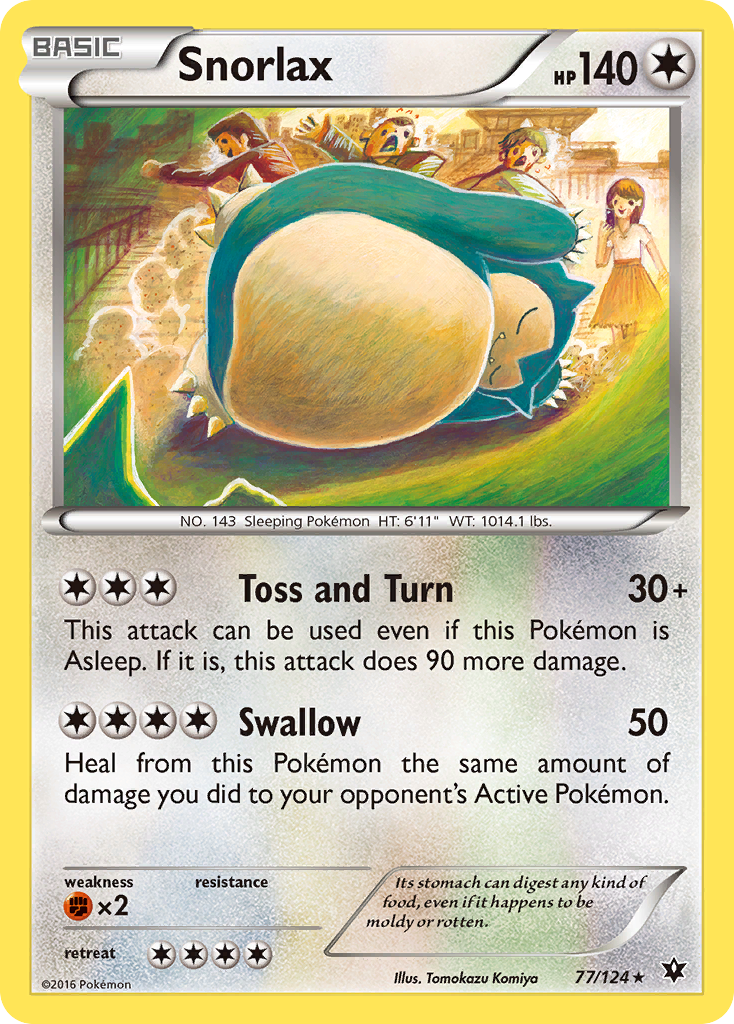 Snorlax (77/124) [XY: Fates Collide] | Pegasus Games WI