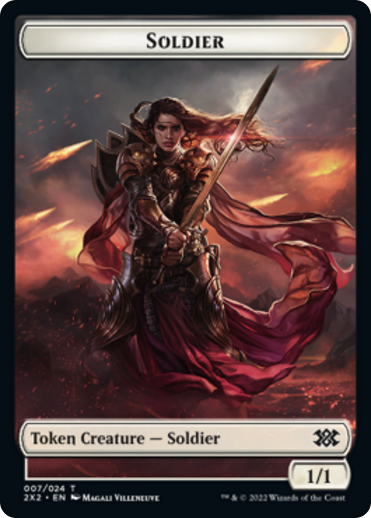 Zombie // Soldier Double-Sided Token [Double Masters 2022 Tokens] | Pegasus Games WI