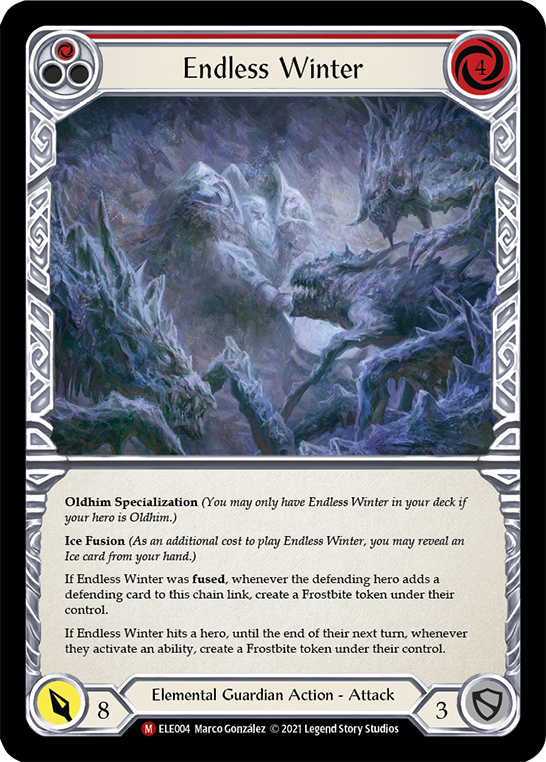 Endless Winter [ELE004] (Tales of Aria)  1st Edition Rainbow Foil | Pegasus Games WI