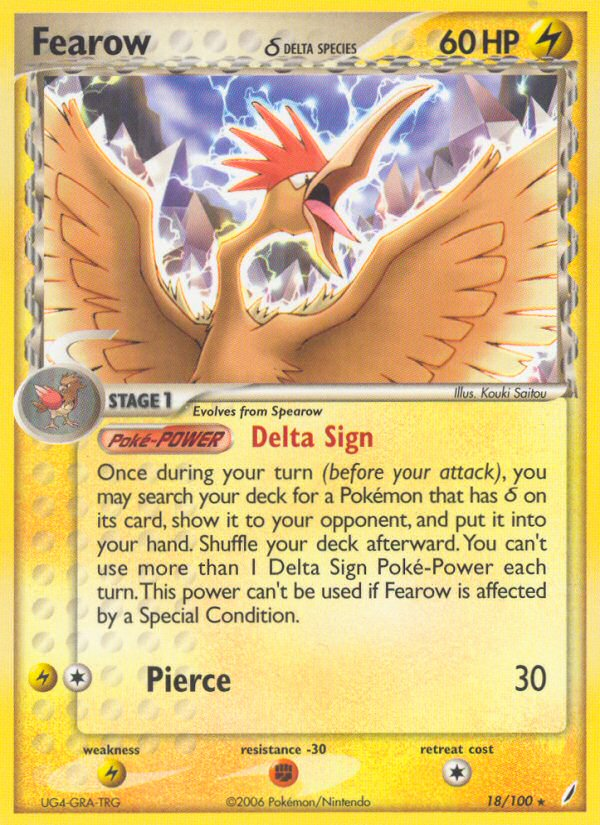 Fearow (18/100) (Delta Species) [EX: Crystal Guardians] | Pegasus Games WI