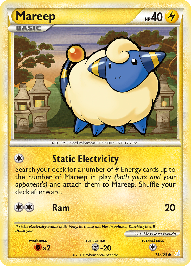 Mareep (73/123) [HeartGold & SoulSilver: Base Set] | Pegasus Games WI