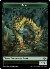 Beast // Merfolk (0003) Double-Sided Token [The Lost Caverns of Ixalan Commander Tokens] | Pegasus Games WI