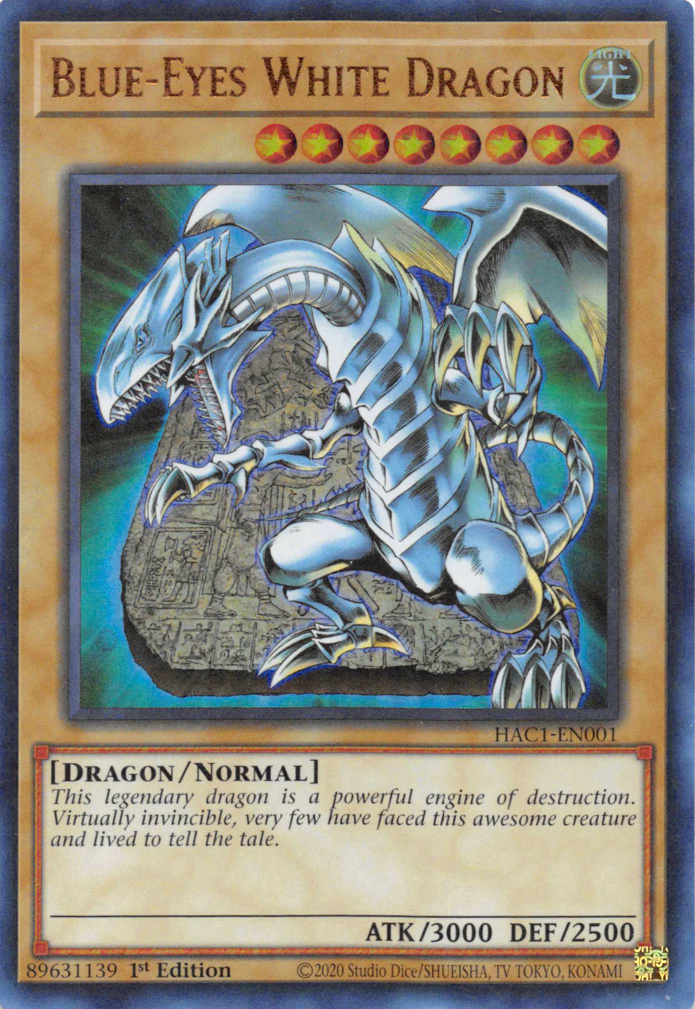 Blue-Eyes White Dragon (Duel Terminal) [HAC1-EN001] Parallel Rare | Pegasus Games WI