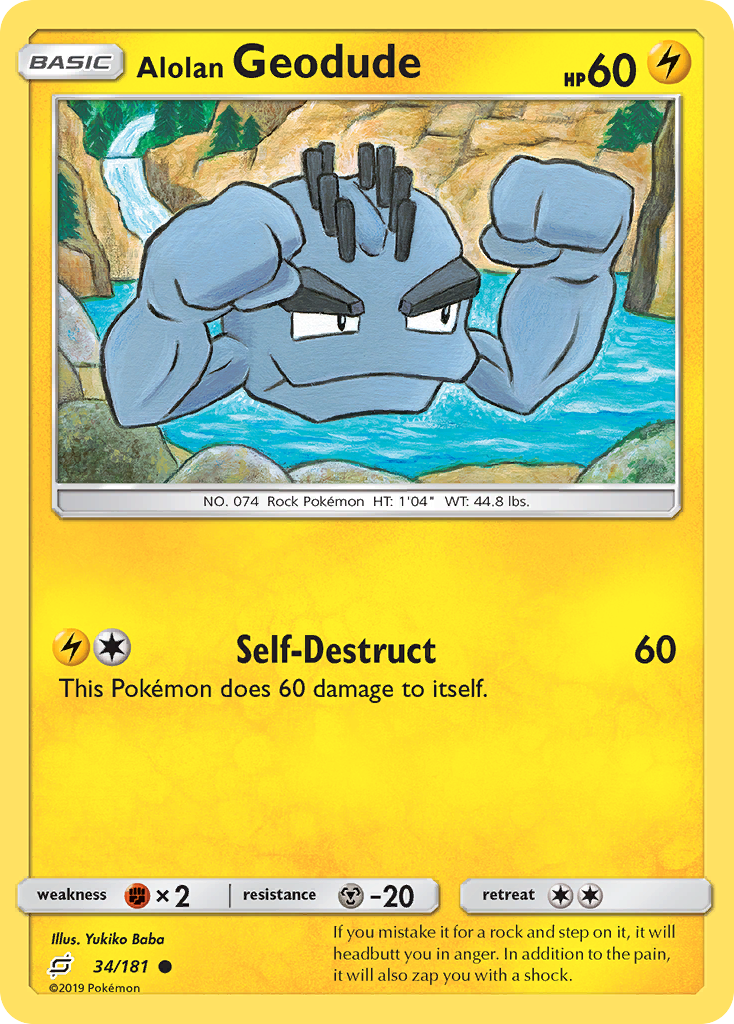 Alolan Geodude (34/181) [Sun & Moon: Team Up] | Pegasus Games WI