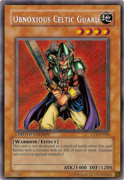 Obnoxious Celtic Guard [CT1-EN006] Secret Rare | Pegasus Games WI