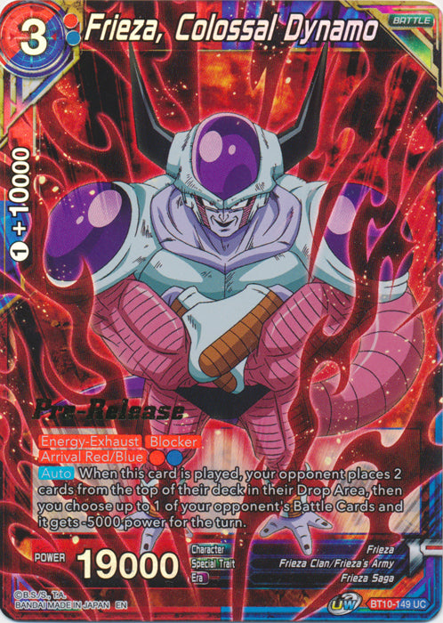 Frieza, Colossal Dynamo (BT10-149) [Rise of the Unison Warrior Prerelease Promos] | Pegasus Games WI