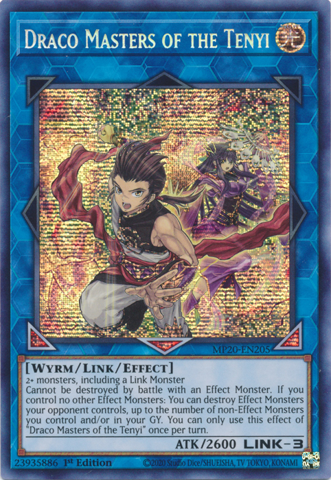 Draco Masters of the Tenyi [MP20-EN205] Prismatic Secret Rare | Pegasus Games WI