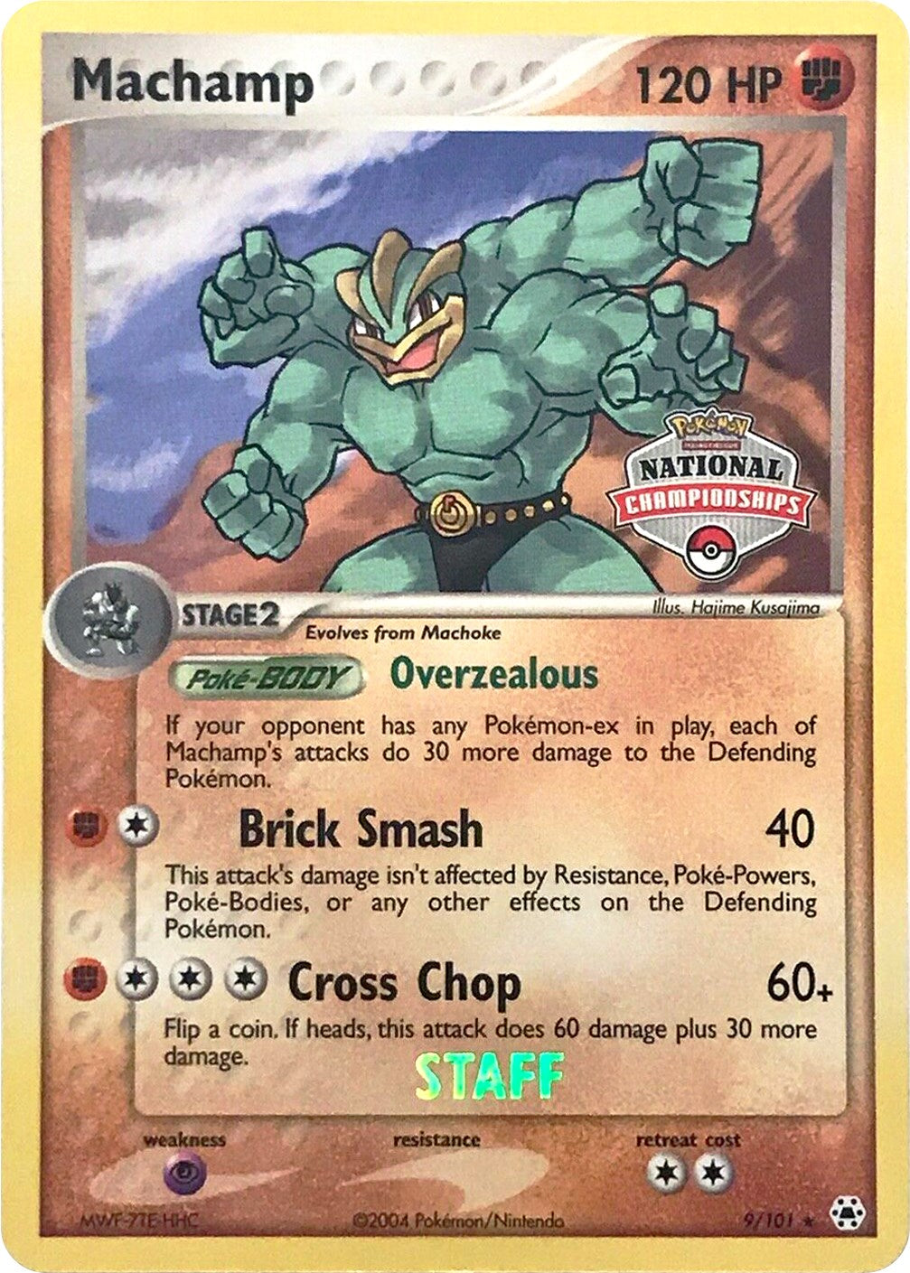Machamp (9/101) (National Championships Promo) (Staff) [EX: Hidden Legends] | Pegasus Games WI