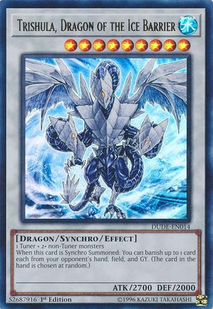 Trishula, Dragon of the Ice Barrier [DUDE-EN014] Ultra Rare | Pegasus Games WI