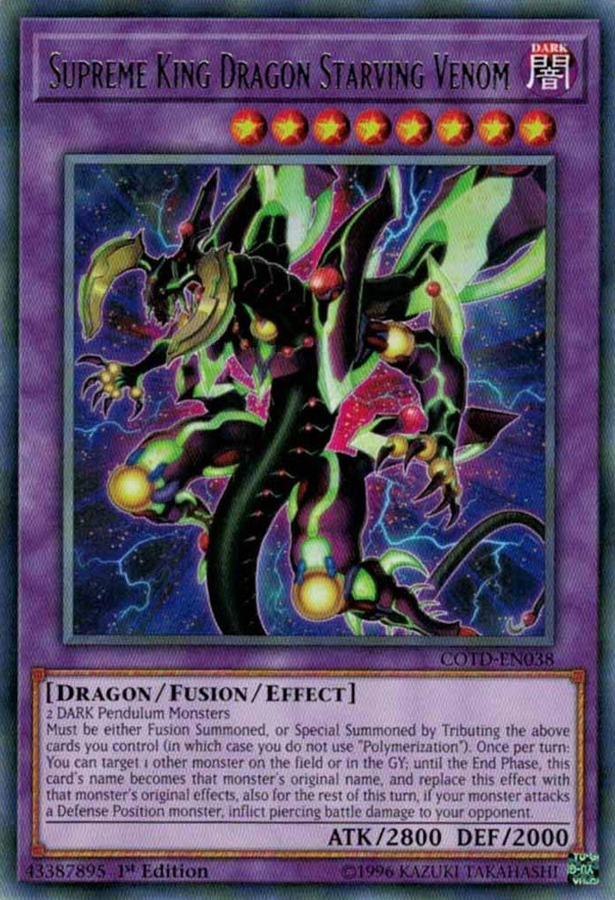 Supreme King Dragon Starving Venom [COTD-EN038] Rare | Pegasus Games WI