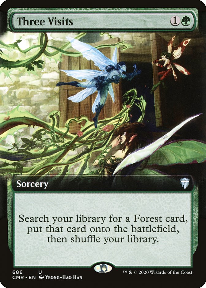 Three Visits (Extended Art) [Commander Legends] | Pegasus Games WI