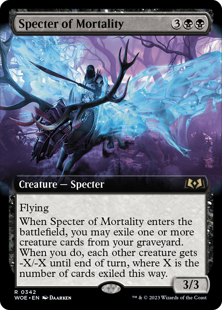 Specter of Mortality (Extended Art) [Wilds of Eldraine] | Pegasus Games WI