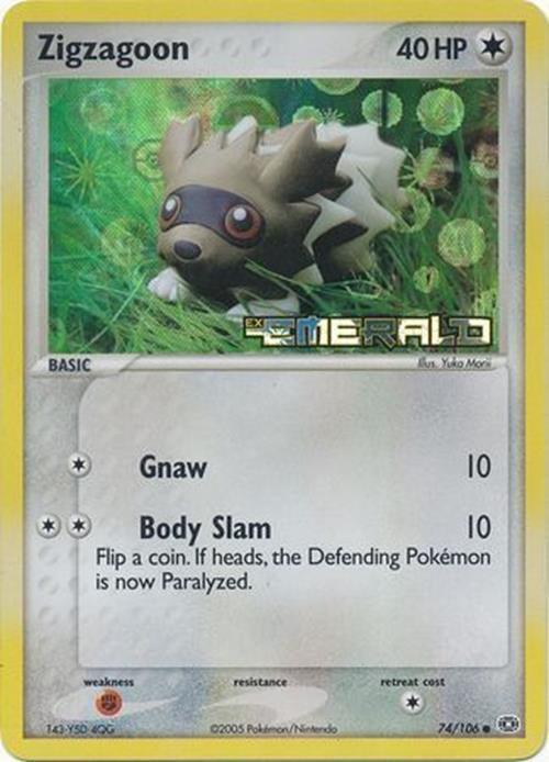 Zigzagoon (74/106) (Stamped) [EX: Emerald] | Pegasus Games WI