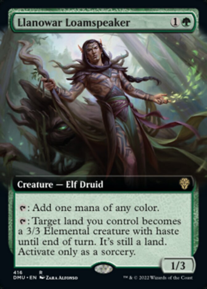 Llanowar Loamspeaker (Extended Art) [Dominaria United] | Pegasus Games WI