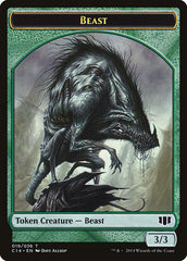 Elemental // Beast (019/036) Double-Sided Token [Commander 2014 Tokens] | Pegasus Games WI