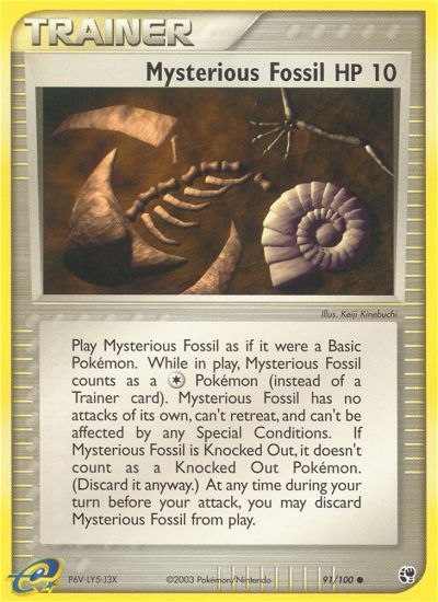 Mysterious Fossil (91/100) [EX: Sandstorm] | Pegasus Games WI