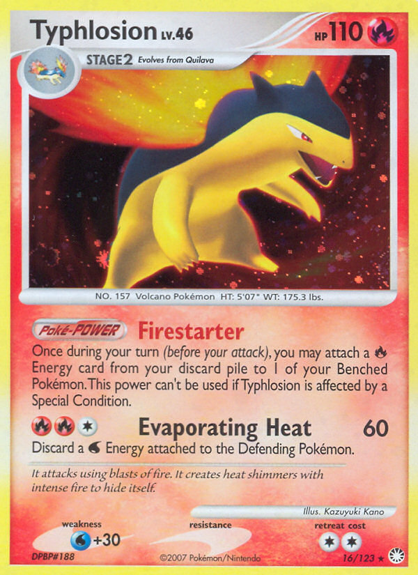 Typhlosion (16/123) [Diamond & Pearl: Mysterious Treasures] | Pegasus Games WI