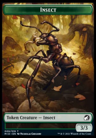 Insect Token [Innistrad: Midnight Hunt Tokens] | Pegasus Games WI