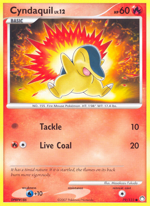 Cyndaquil (79/123) [Diamond & Pearl: Mysterious Treasures] | Pegasus Games WI