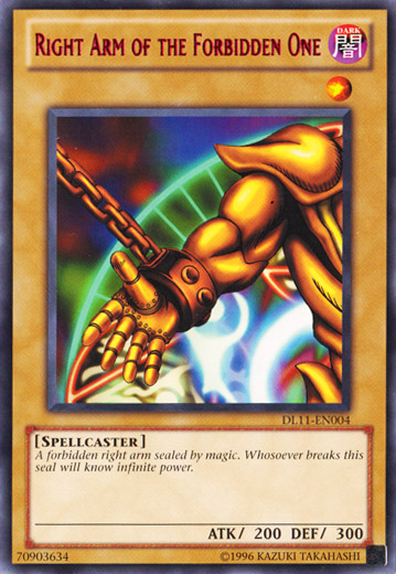 Right Arm of the Forbidden One (Red) [DL11-EN004] Rare | Pegasus Games WI