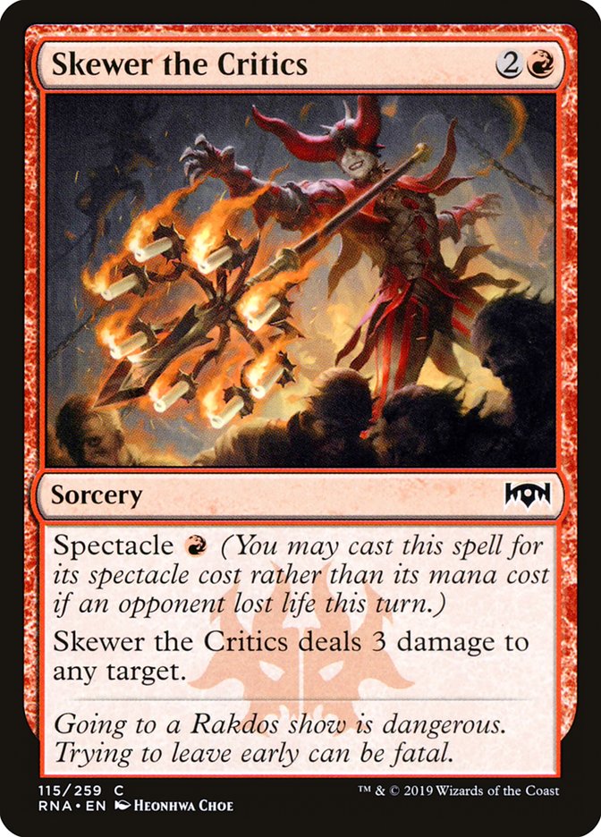 Skewer the Critics [Ravnica Allegiance] | Pegasus Games WI
