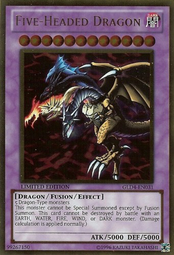 Five-Headed Dragon [GLD4-EN031] Gold Rare | Pegasus Games WI