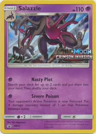 Salazzle (SM73) (Staff Prerelease Promo) [Sun & Moon: Black Star Promos] | Pegasus Games WI