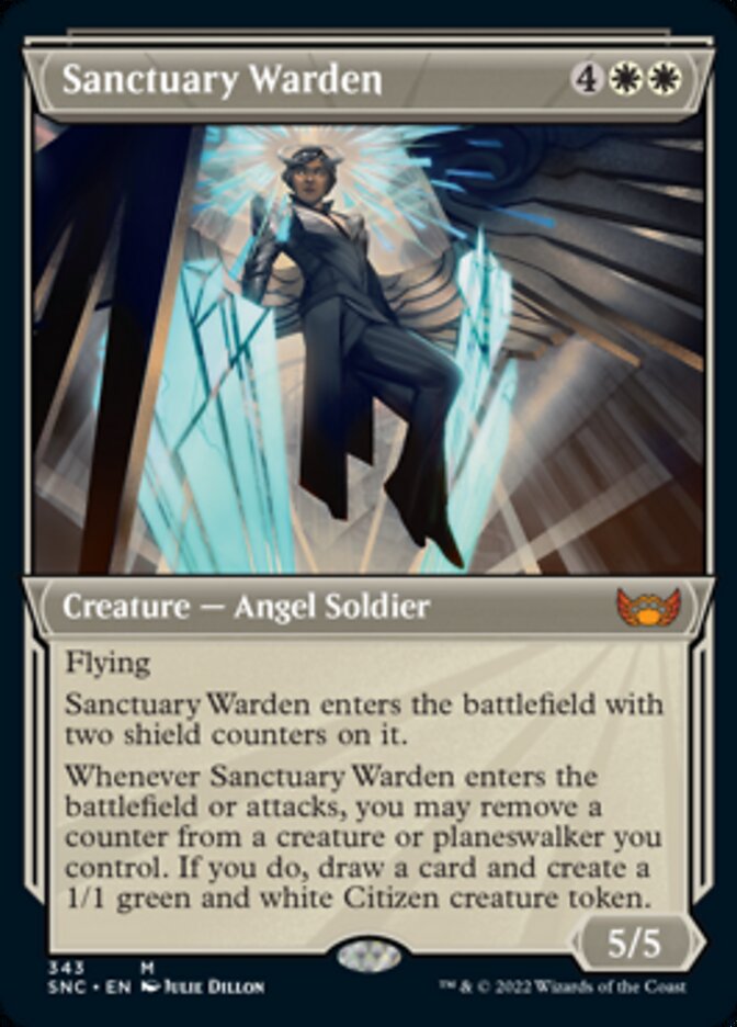 Sanctuary Warden (Showcase Art Deco) [Streets of New Capenna] | Pegasus Games WI