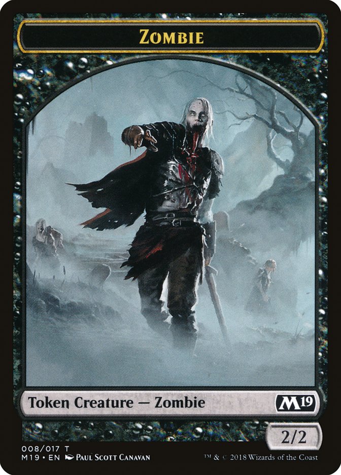 Zombie Token [Core Set 2019 Tokens] | Pegasus Games WI