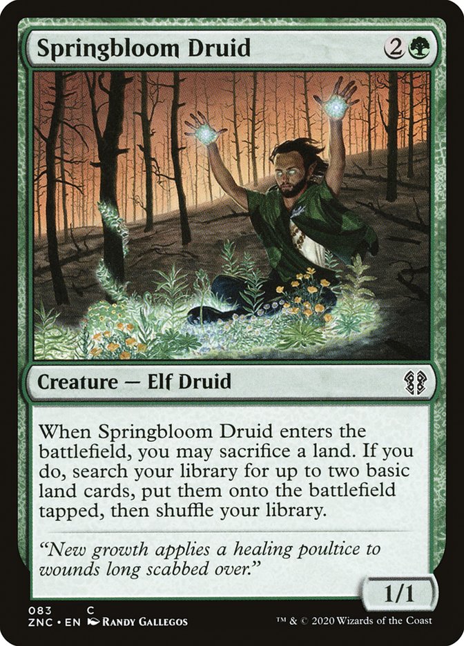 Springbloom Druid [Zendikar Rising Commander] | Pegasus Games WI