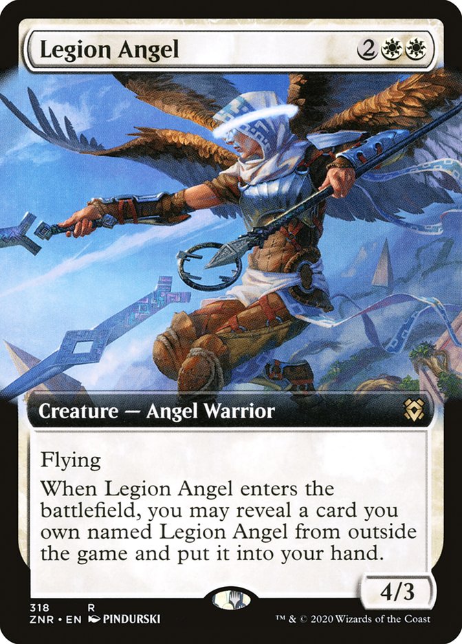 Legion Angel (Extended Art) [Zendikar Rising] | Pegasus Games WI
